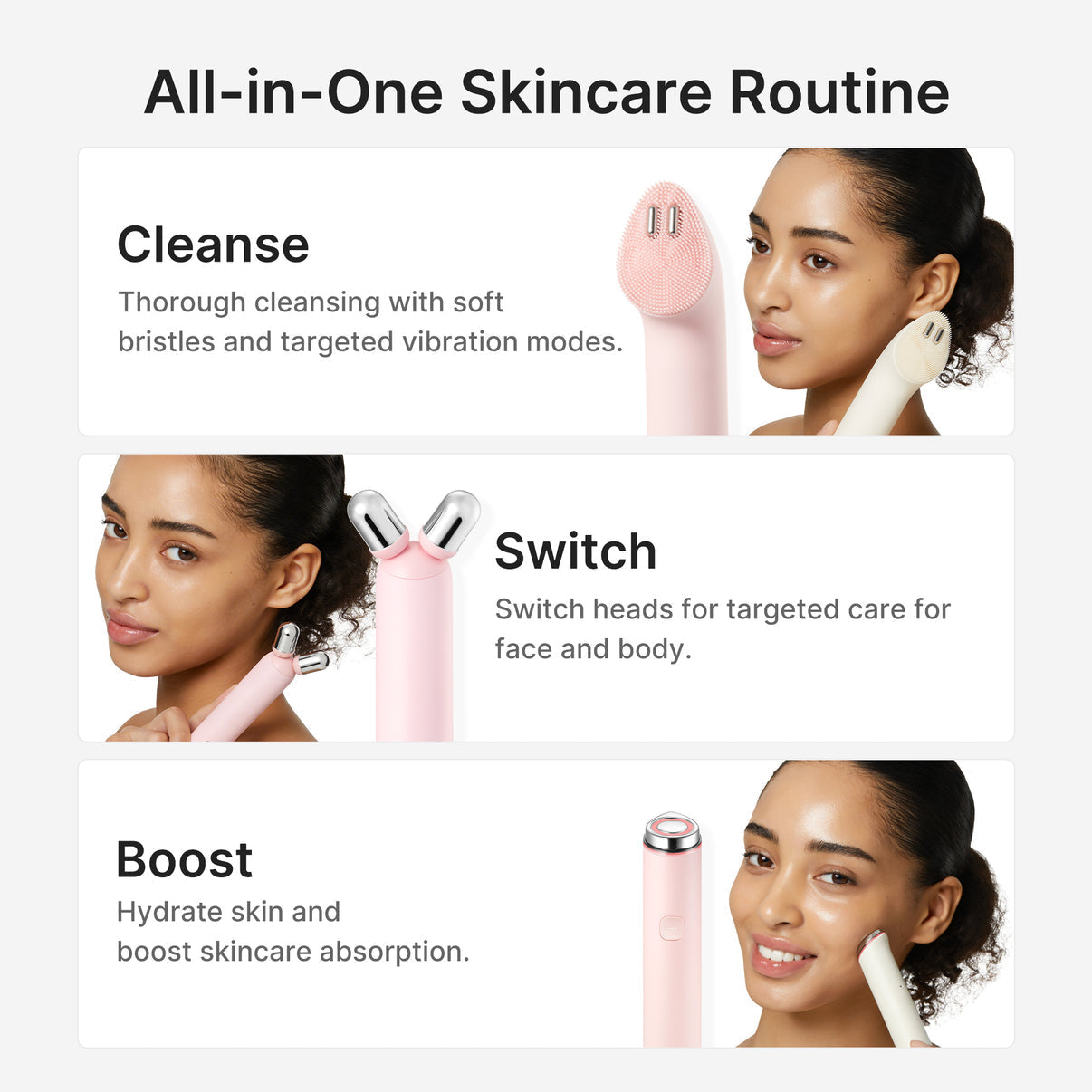 Medicube AGE-R Mini Booster Pro Plus Full Facial Device Pink Set