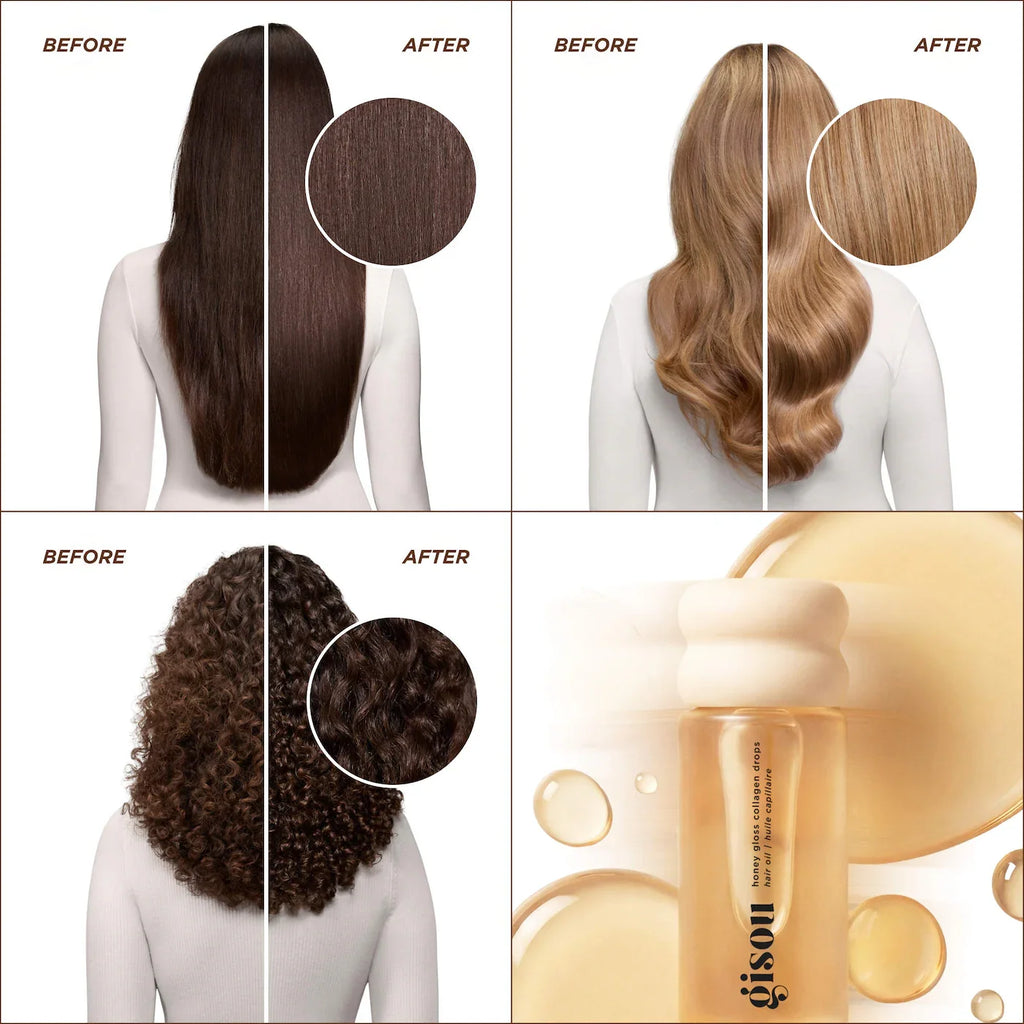 Gisou Honey Gloss Collagen Drops Hair Oil