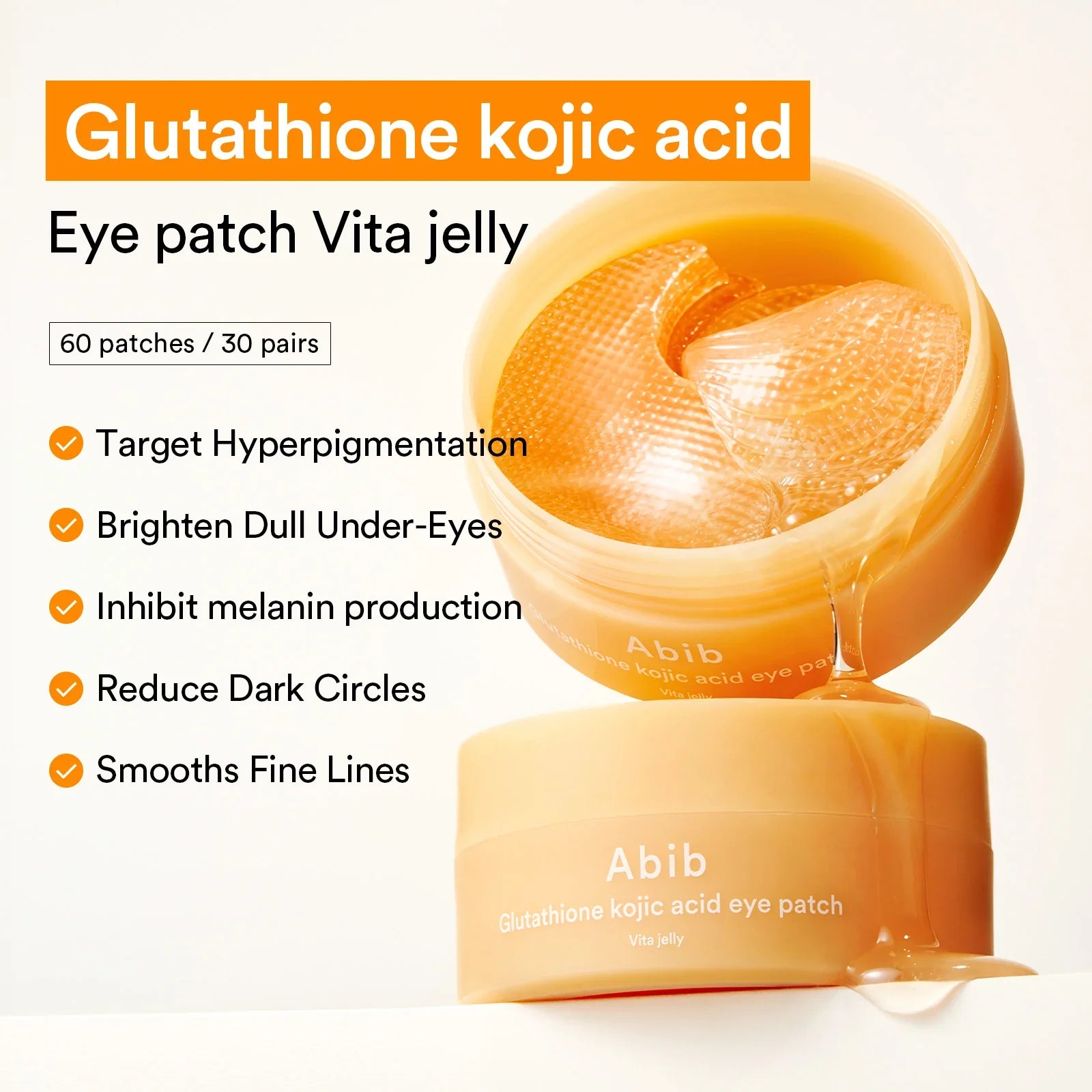 Abib Glutathione Kojic Acid Eye Patch Vita Jelly