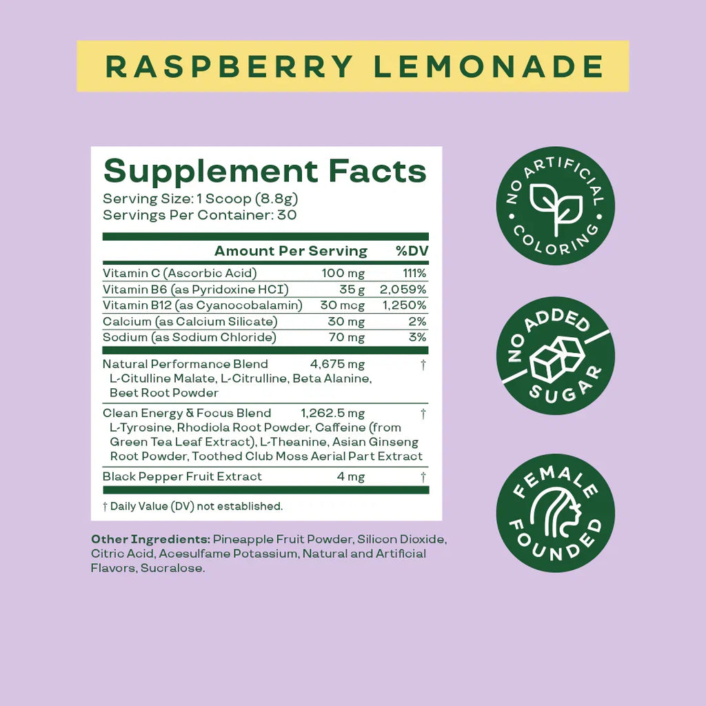 Bloom – High Energy Pre Workout Raspberry Lemonade