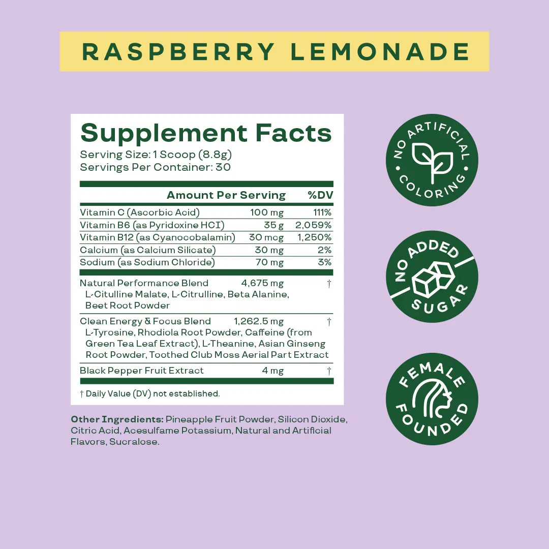 Bloom – High Energy Pre Workout Raspberry Lemonade