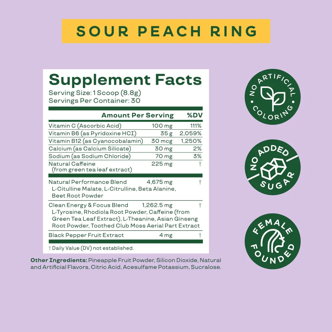 Bloom – High Energy Pre Workout Sour Peach Ring