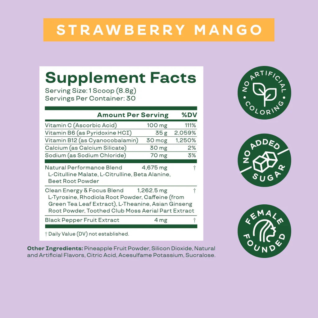 Bloom – High Energy Pre Workout Strawberry Mango