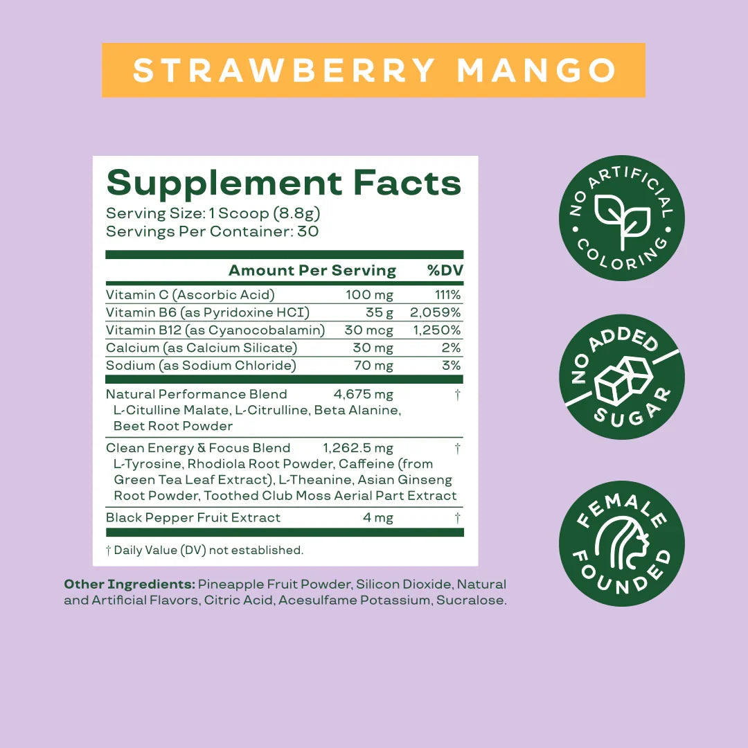 Bloom – High Energy Pre Workout Strawberry Mango