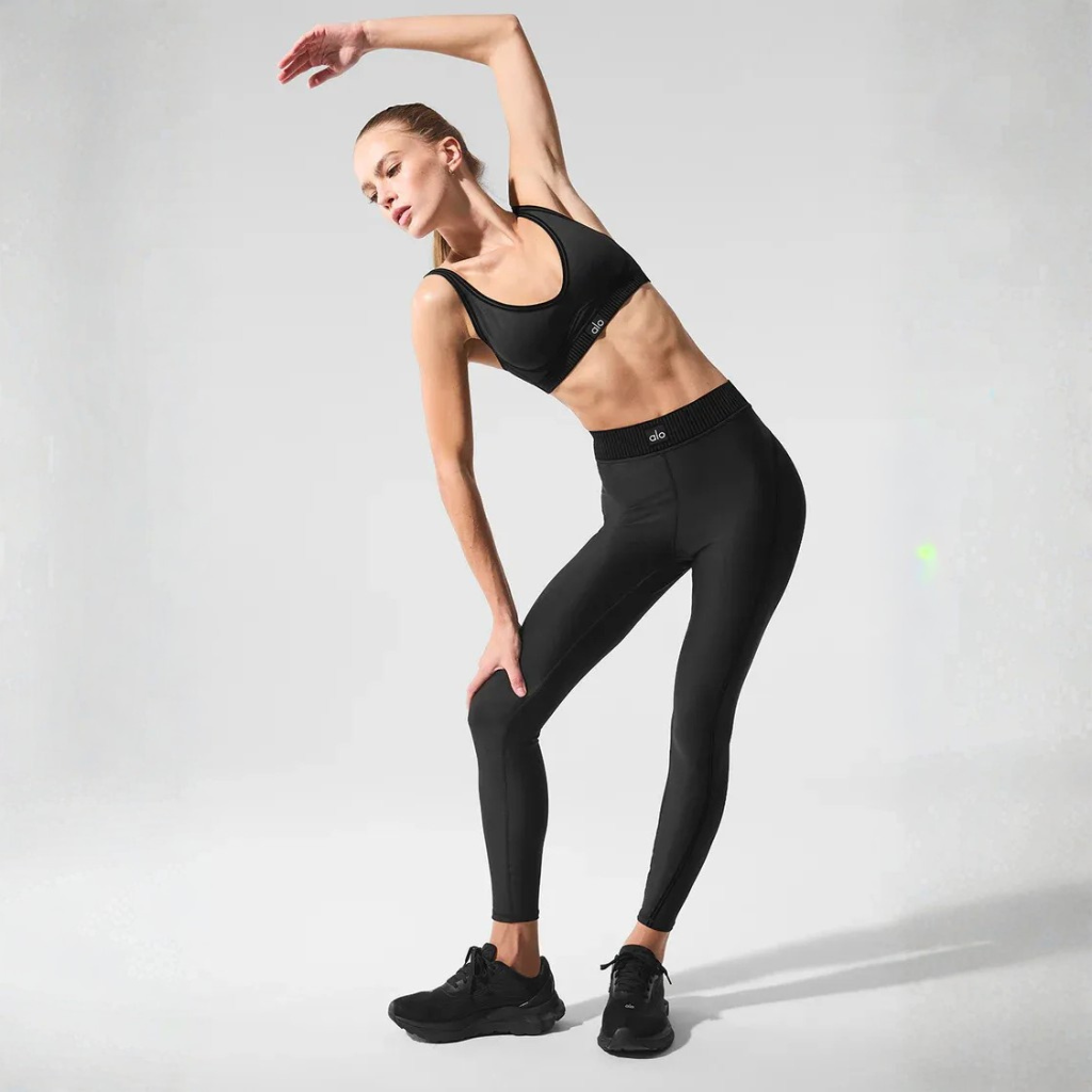 Alo Yoga - Legging Airlift High-waist 7/8 Line Up Black