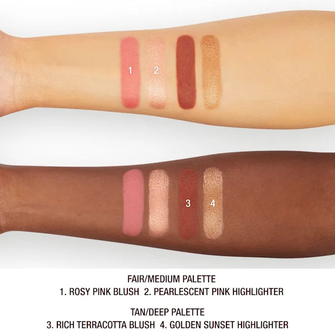 Charlotte Tilbury - Hollywood Blush & Glow Palette Tan to Deep