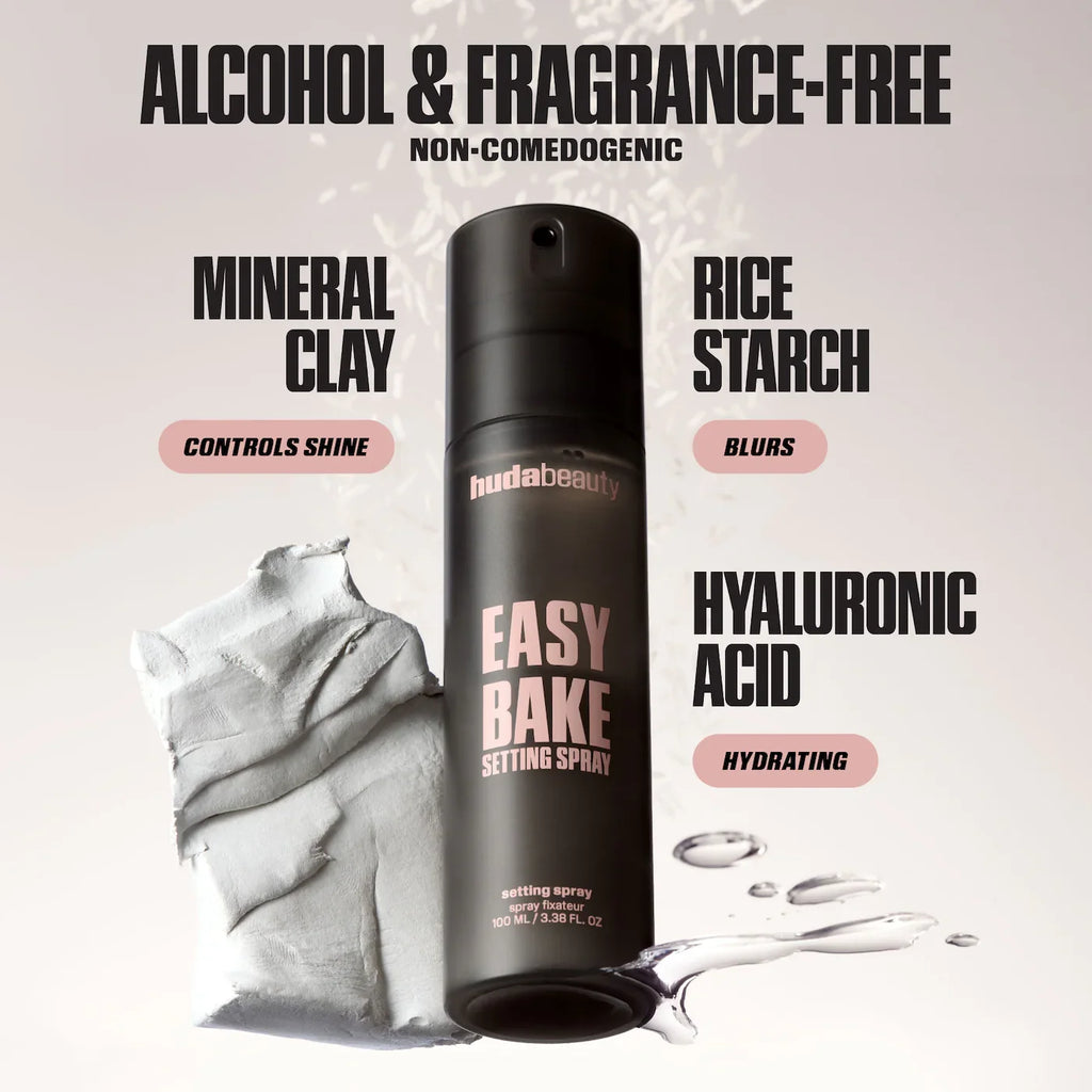 Huda Beauty Easy Bake Setting Spray with 16-Hour Wear (Mini Size)