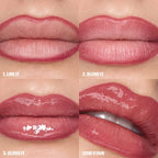 Huda Beauty - Lip Stain and Lip Gloss Duos Rosy Bombshell
