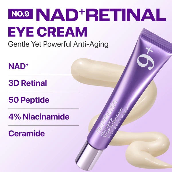 Numbuzin No.9 NAD+ Retinal Volumetox Eye Cream (Lançamento)