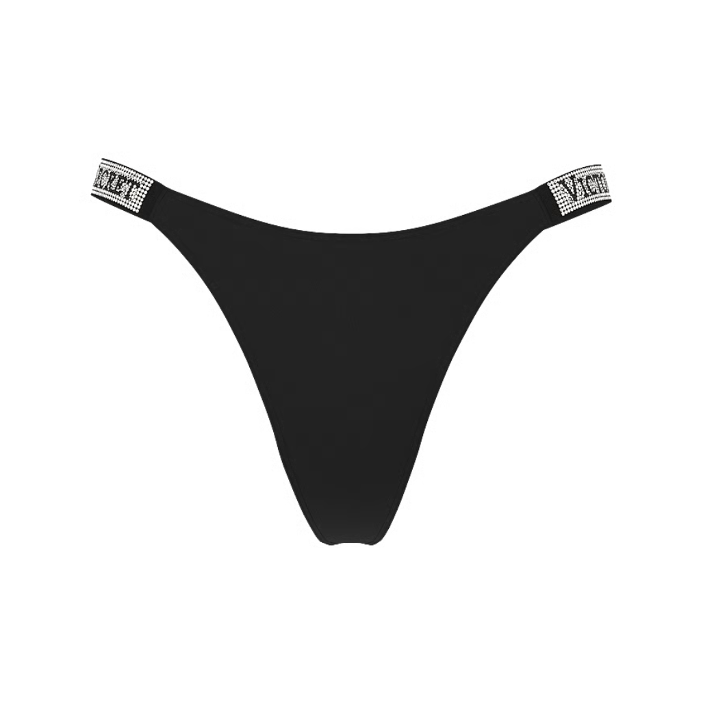 Victoria's Secret - Calcinha Fio Dental c/ Alça Brilhante