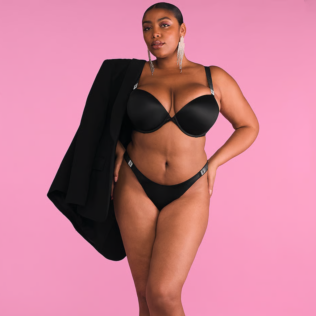 Victoria's Secret - Calcinha Fio Dental c/ Alça Brilhante