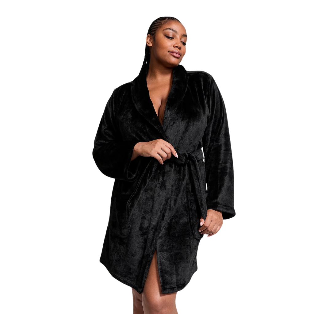 Victoria's Secret - Cozy Plush Robe Black